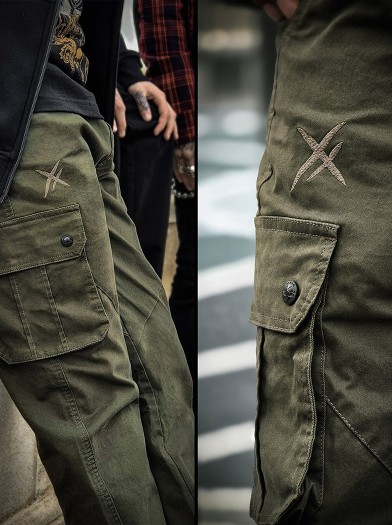 Pantalon cargo look metal|Boutique Hyraw