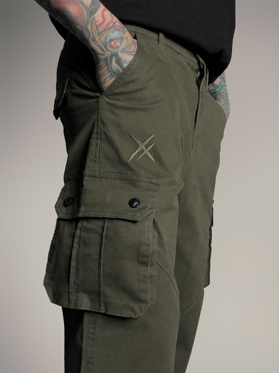 Pantalon cargo look metal|Boutique Hyraw