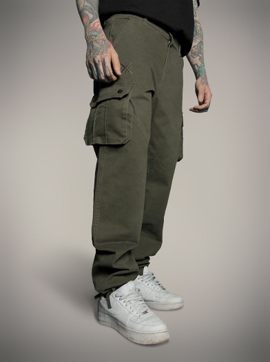 Pantalon cargo look metal|Boutique Hyraw