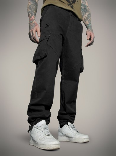 Pantalon cargo look metal|Boutique Hyraw