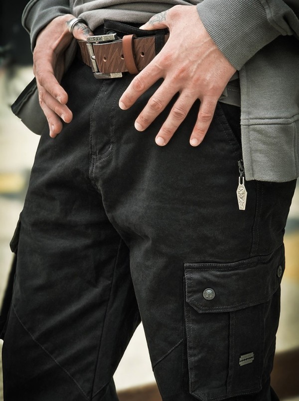 Pantalon cargo look metal|Boutique Hyraw
