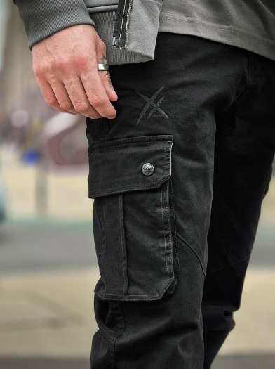 Pantalon cargo look metal|Boutique Hyraw