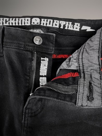 Pantalon Jean noir rock metal|Boutique Hyraw