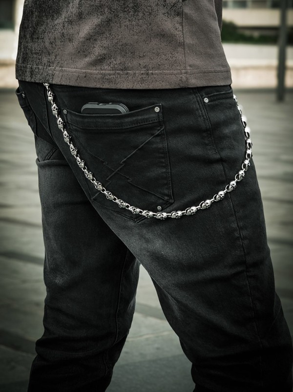 Pantalon Jean noir rock metal|Boutique Hyraw