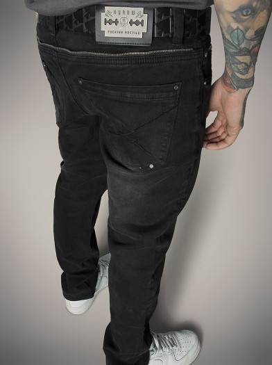 Pantalon Jean noir rock metal|Boutique Hyraw