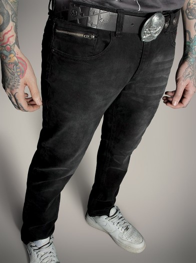 Pantalon Jean noir rock metal|Boutique Hyraw