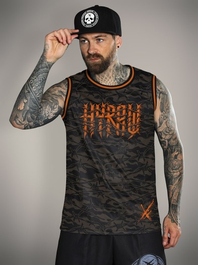 Metalcore & streetwear look basketball tank top | HYRAW Clothing