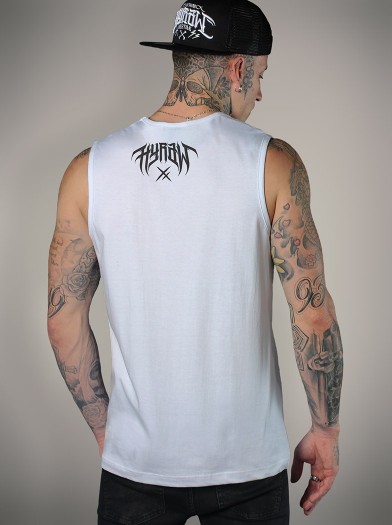 White punk metal style tank top | HYRAW Clothing