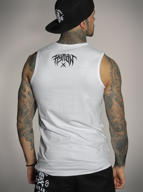 Débardeur blanc look metal hardcore | HYRAW Clothing