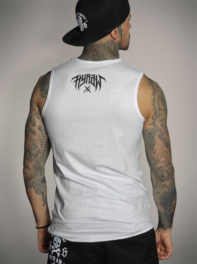 Débardeur blanc look metal hardcore | HYRAW Clothing