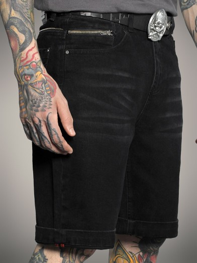 Short rock jean noir|Boutique Hyraw