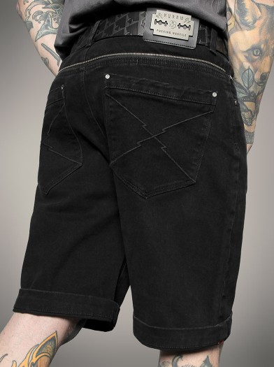 Short rock jean noir|Boutique Hyraw