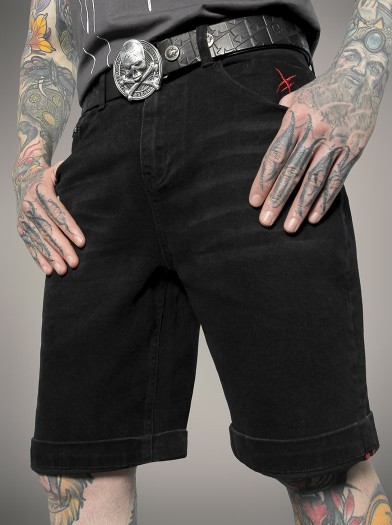 Short rock jean noir|Boutique Hyraw