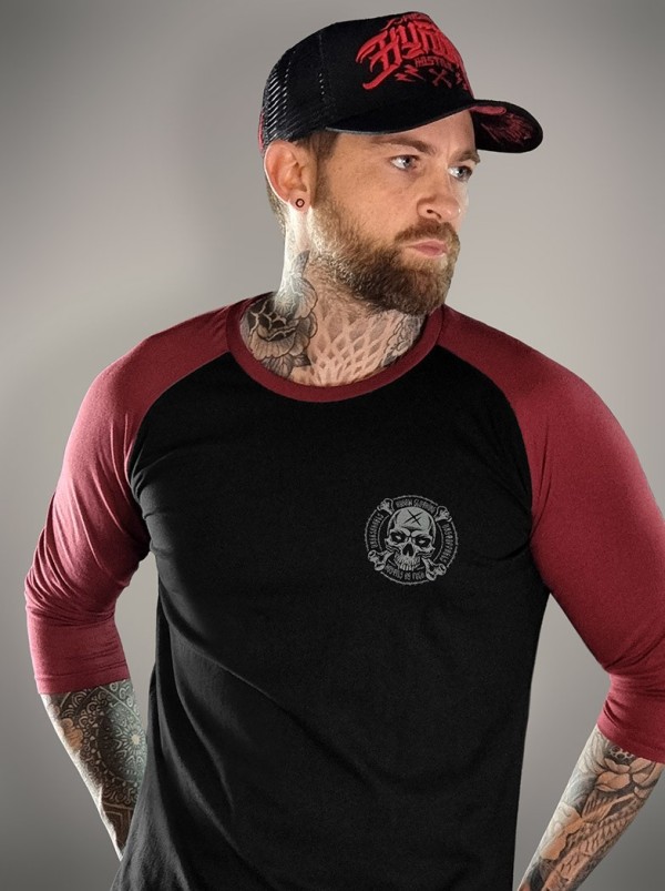 Metalcore style 3/4 sleeve raglan t-shirt | HYRAW Clothing