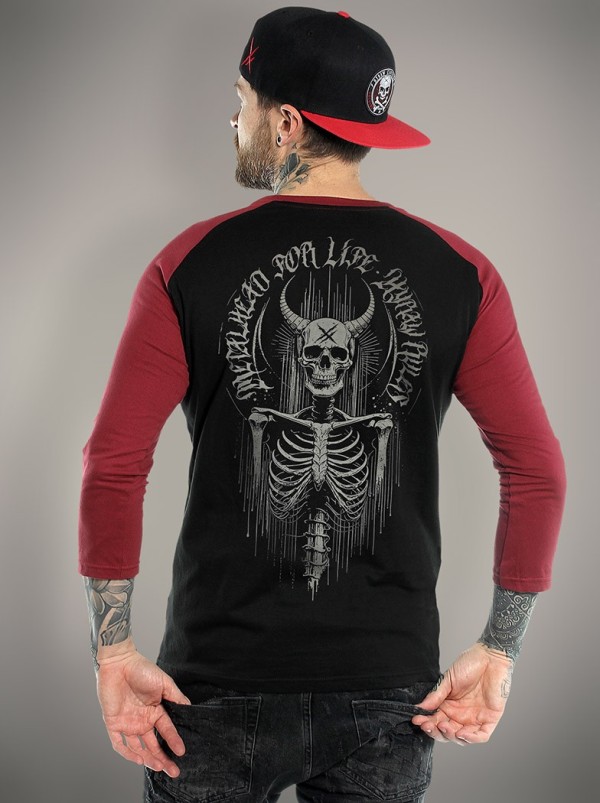 Metalcore style 3/4 sleeve raglan t-shirt | HYRAW Clothing