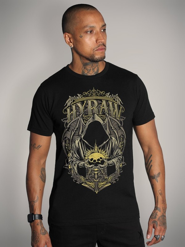 T-shirt noir style metal affirmé | HYRAW Clothing