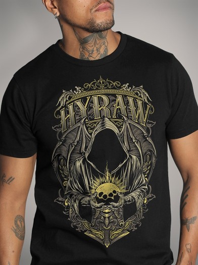 T-shirt noir style metal affirmé | HYRAW Clothing