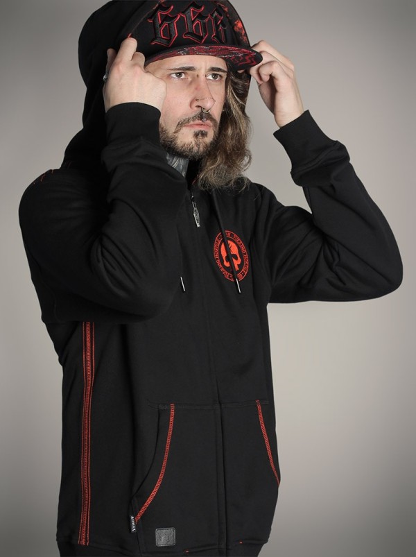 Sweat zippé capuche style metal|Boutique Hyraw