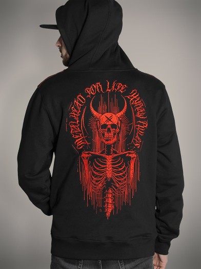 Sweat zippé capuche style metal|Boutique Hyraw