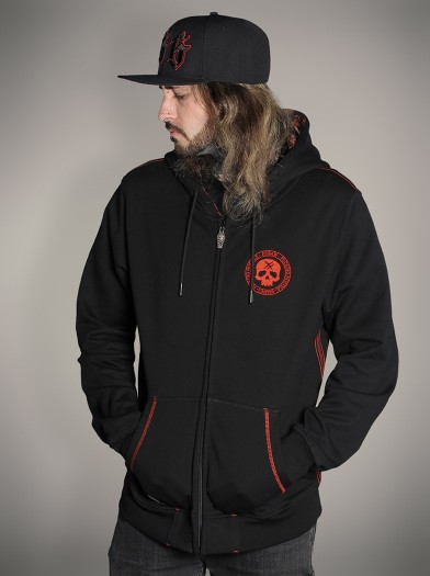 Sweat zippé capuche style metal|Boutique Hyraw