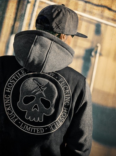 Sweat zippé capuche varsity rock metal|Boutique Hyraw