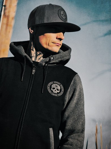 Sweat zippé capuche varsity rock metal|Boutique Hyraw