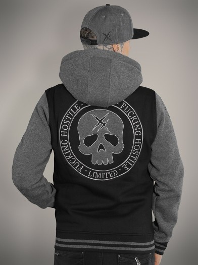 Rock/Metal Varsity Zip-Up Hoodie | Hyraw Shop