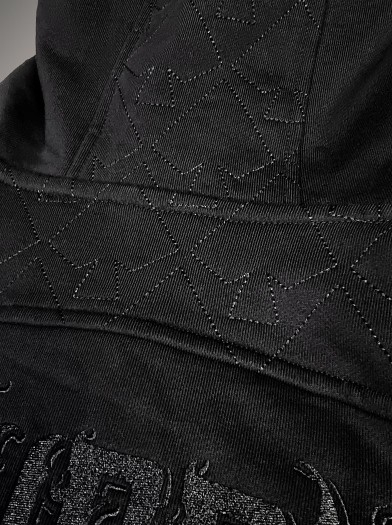 Sweat zippé capuche brodé esprit metal|Boutique Hyraw