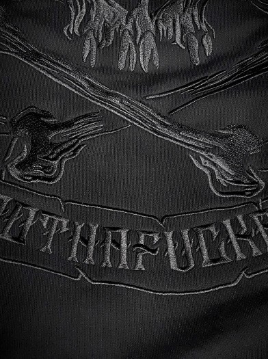 Sweat zippé capuche brodé esprit metal|Boutique Hyraw