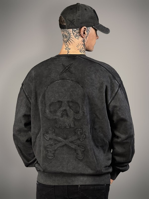 Oversized rock metal look sweatshirt|Hyraw store
