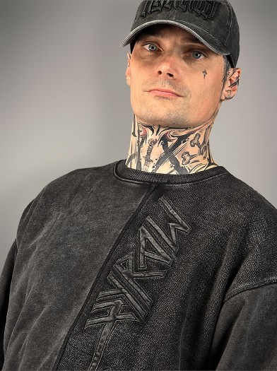 Oversized rock metal look sweatshirt|Hyraw store