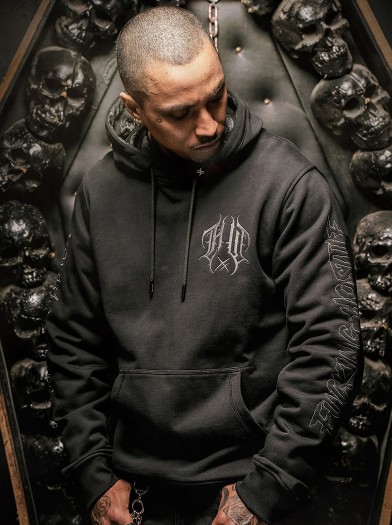 Sweat capuche brodé metal|Boutique Hyraw
