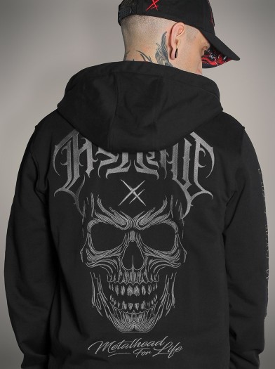 Embroidered metal hoodie | Hyraw Shop