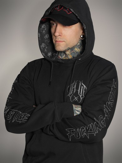 Embroidered metal hoodie | Hyraw Shop