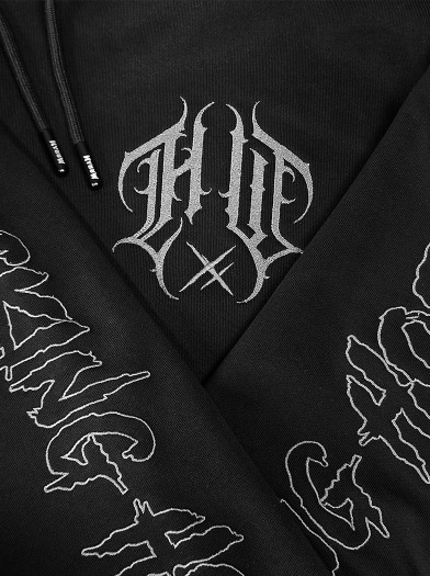 Embroidered metal hoodie | Hyraw Shop
