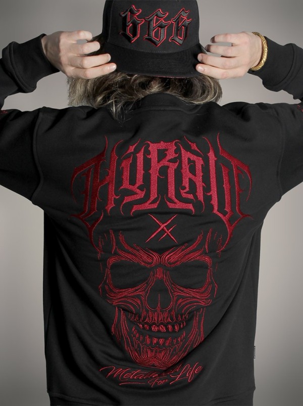 Sweat brodé look metal|Boutique Hyraw