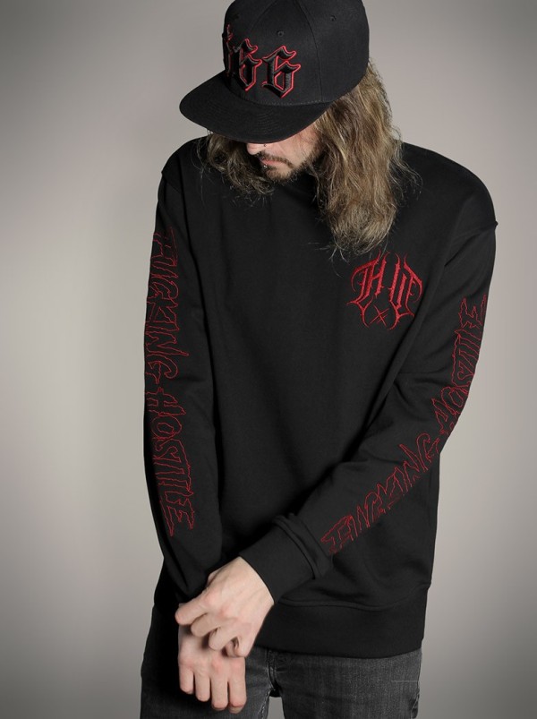 Sweat brodé look metal|Boutique Hyraw