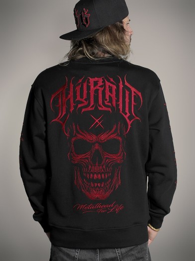 Embroidered metallic-look sweatshirt | Hyraw Shop