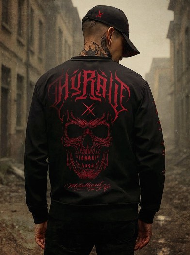 Sweat brodé look metal|Boutique Hyraw