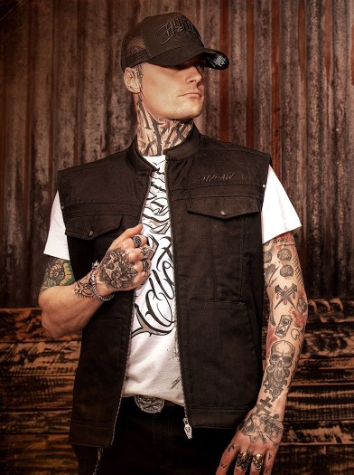 Veste sans manches look biker metal|Boutique Hyraw