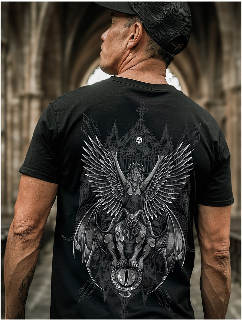 Black rock metal outfit t-shirt | HYRAW Clothing
