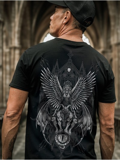 Black rock metal outfit t-shirt | HYRAW Clothing