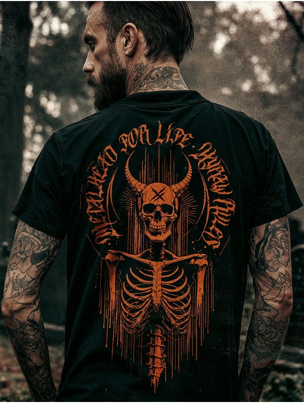 Black metal look t-shirt | HYRAW Clothing
