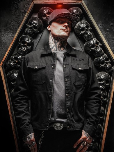 Veste worker doublure flanelle look rock metal|Boutique Hyraw