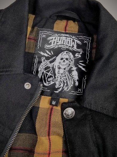 Veste worker doublure flanelle look rock metal|Boutique Hyraw