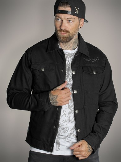 Veste worker doublure flanelle look rock metal|Boutique Hyraw