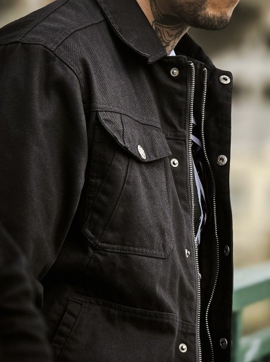 Veste worker doublure flanelle look rock metal|Boutique Hyraw