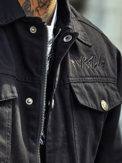 Veste worker doublure flanelle look rock metal|Boutique Hyraw