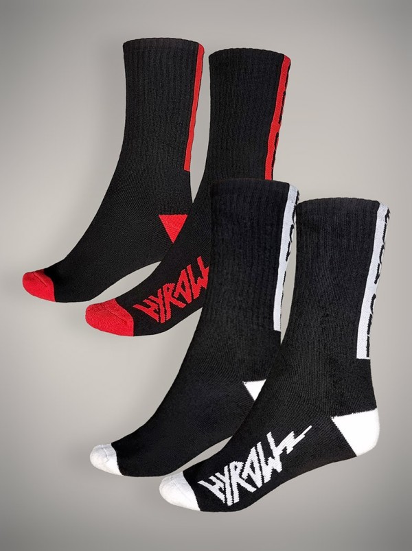 Pack of 2 pairs of rock/metal style socks | Hyraw Shop