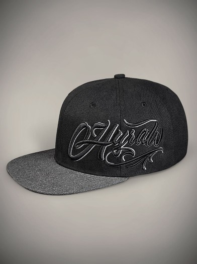 Flat visor cap with a metal tattoo look | Hyraw Shop